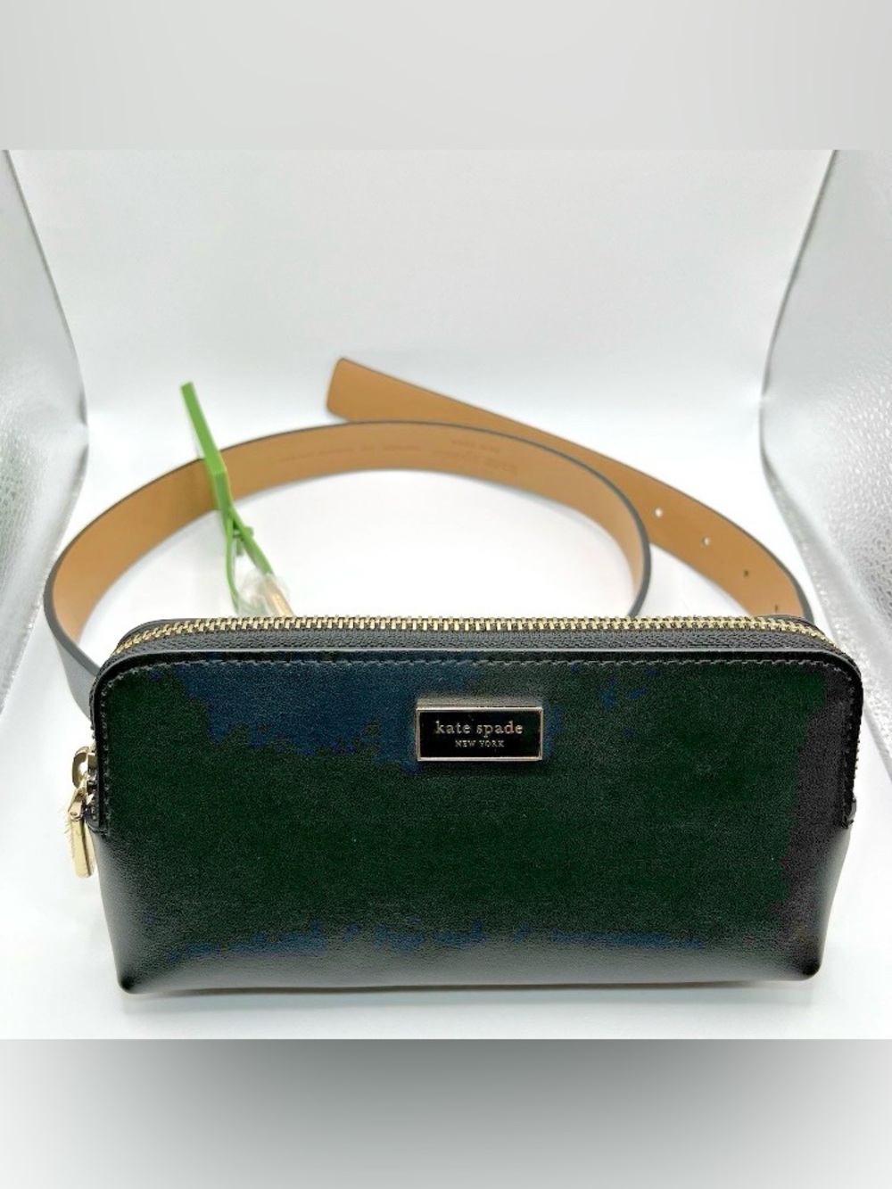 Kate Spade Bag Belt Pack Zip Top Leather Color Black Size S/M NWT